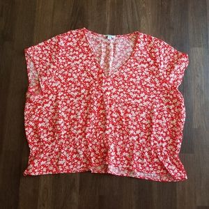 JCrew flutter sleeve top